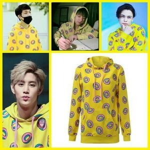 K-Pop Yellow Donut Hoodie - Small/Medium